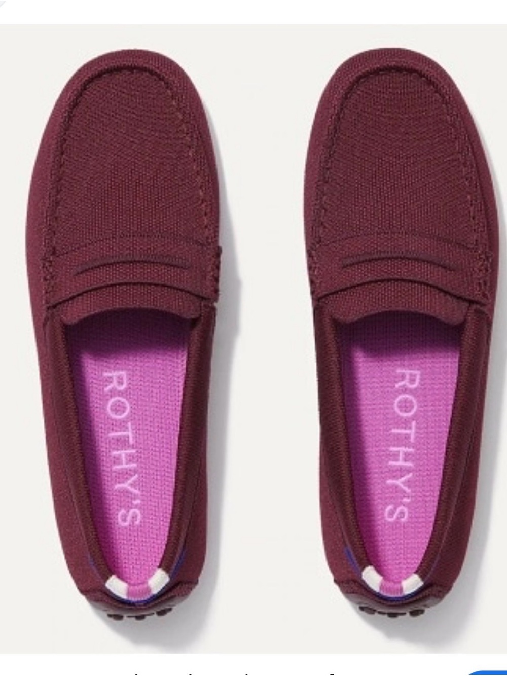 Rothy's The Driver Classic Slip On Driving Loafer In Retired Burgundy